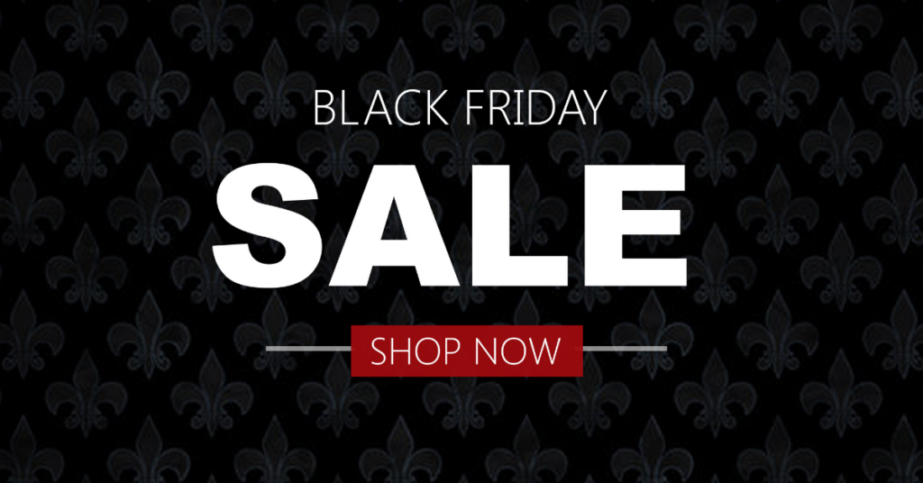 Black Friday sale text on black background